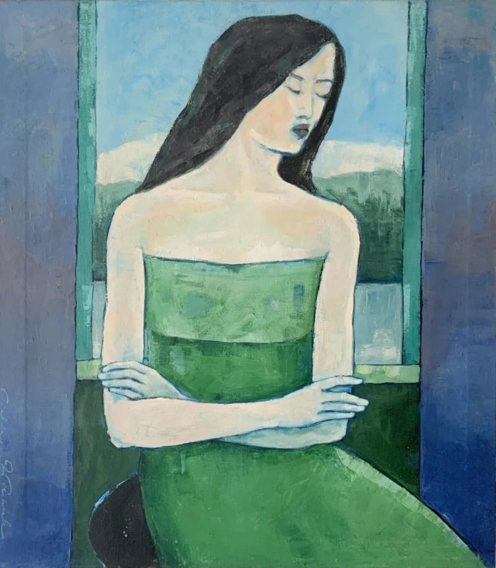 Lidia Wiencek - Portret w zielonej sukni
