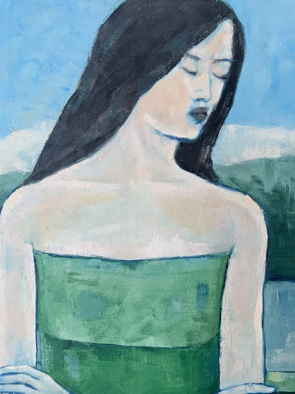 Lidia Wiencek - Portret w zielonej sukni