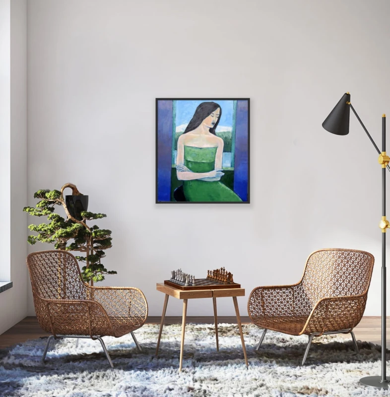 Lidia Wiencek - Portret w zielonej sukni