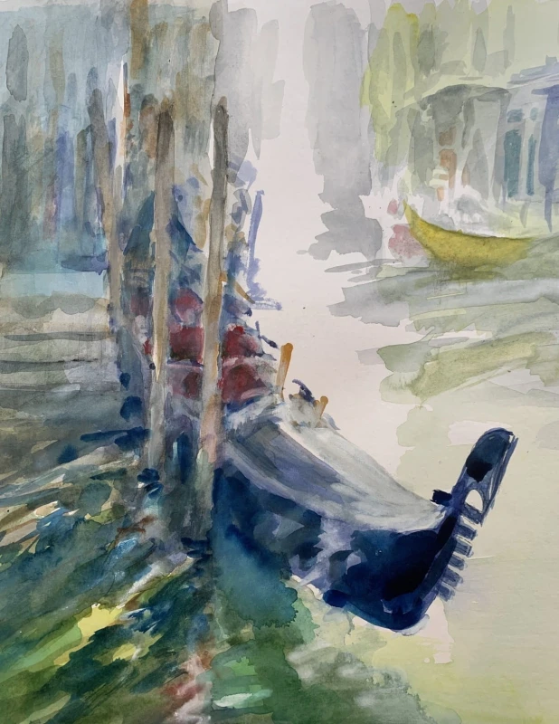 Włodzimierz Karczmarzyk – Wenecja. Gondola na postoju