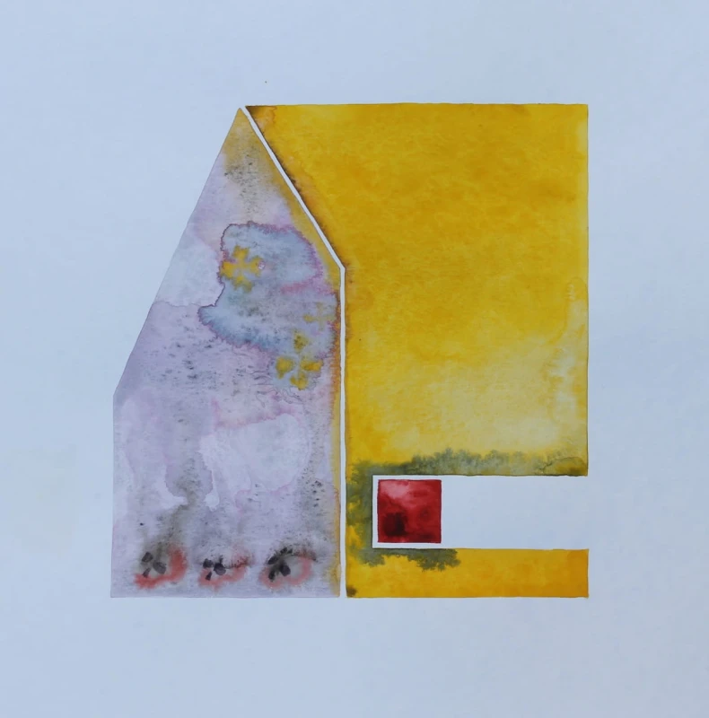 Danylo Movchan - Yellow house with skulls
