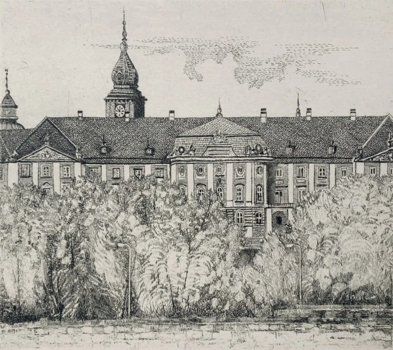 Adam Kwaśny – Warszawa  (Widok Zamku Królewskiego zza Wisły)