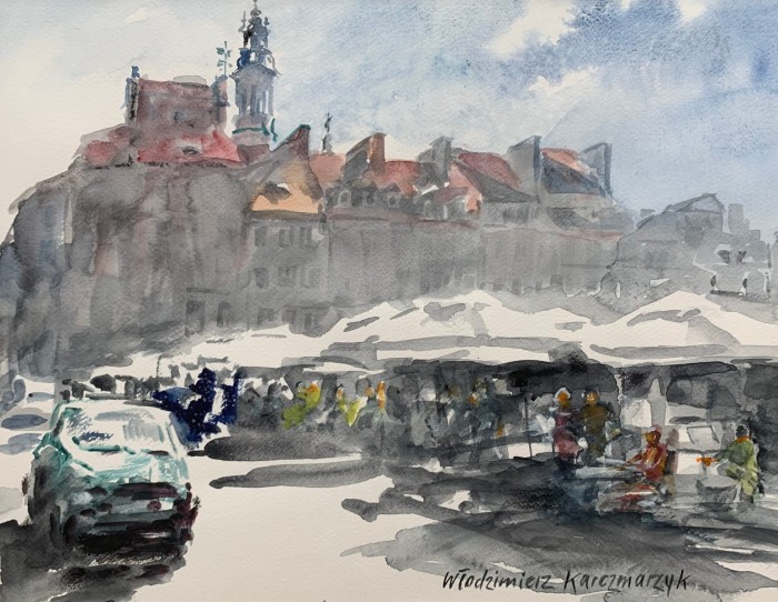 Włodzimierz Karczmarzyk – Warszawa. Rynek Starego Miasta, strona Zakrzewskiego