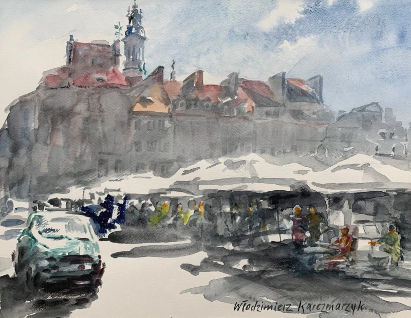 Włodzimierz Karczmarzyk – Warszawa. Rynek Starego Miasta, strona Zakrzewskiego