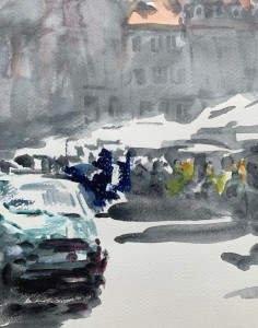 Włodzimierz Karczmarzyk – Warszawa. Rynek Starego Miasta, strona Zakrzewskiego