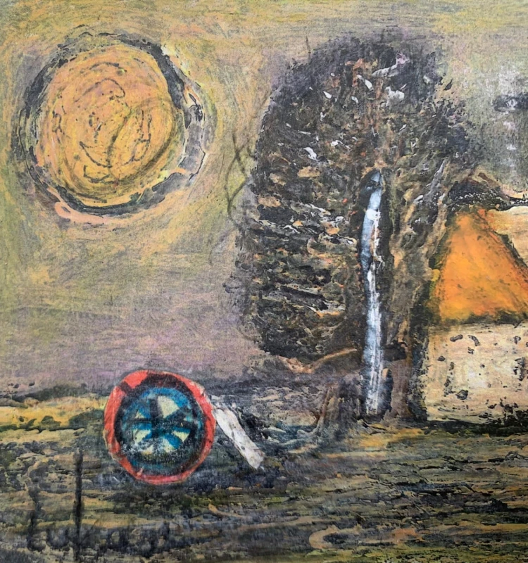Eugeniusz Tukan-Wolski - Pejzaż z zachodzącym słońcem