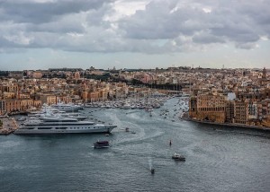 Janusz Gajos, Port w Valletcie, Malta, wydruk fotograficzny, matowy, sygnowany