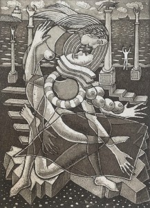 Czesław Tumielewicz - Pocałunek anioła na skałach