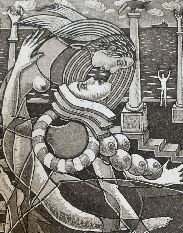 Czesław Tumielewicz - Pocałunek anioła na skałach