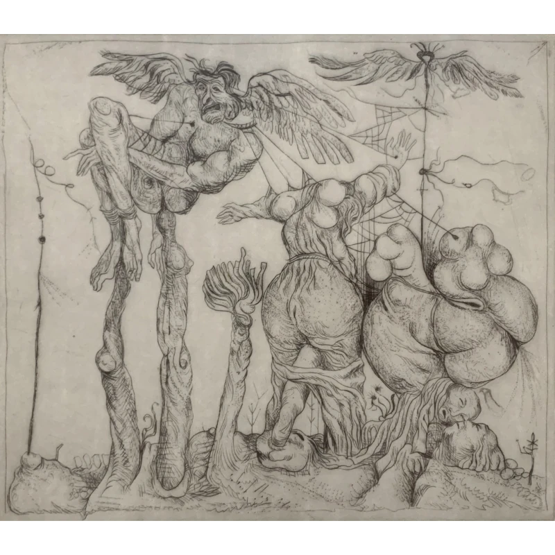 Leszek Rózga, Dedal, grafika, Galeria Sztuki Katarzyny Napiórkowskiej