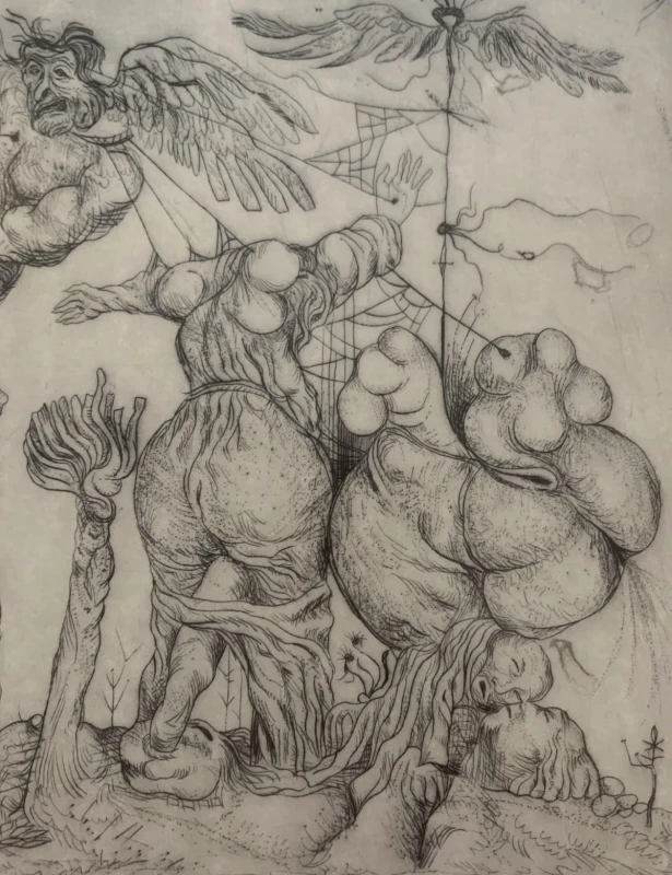 Leszek Rózga, Dedal, grafika, Galeria Sztuki Katarzyny Napiórkowskiej