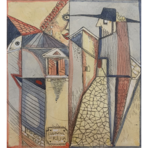 Leszek Rózga, Szkatuła, grafika,  Galeria Sztuki Katarzyny Napiórkowskiej