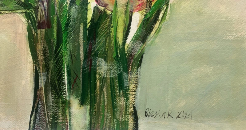 Bożena Lesiak, Tulipany, obraz,  Galeria Sztuki Katarzyny Napiórkowskiej