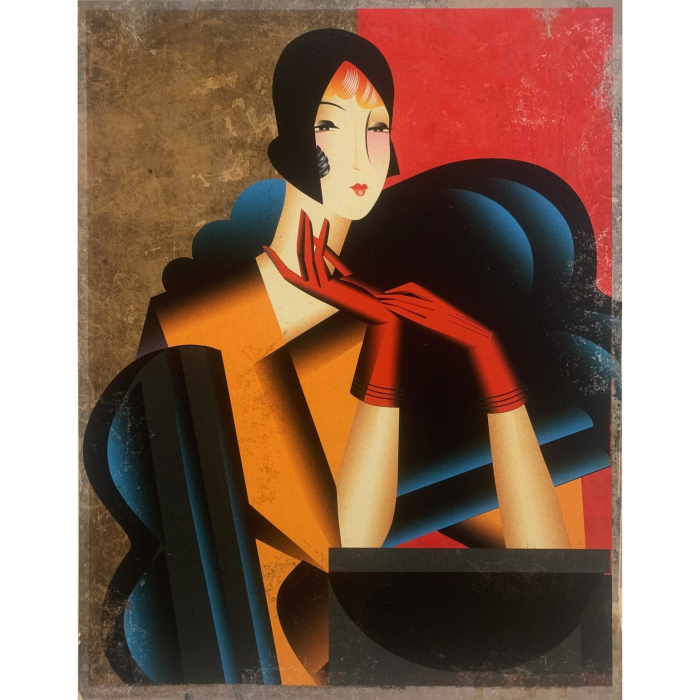 Danuta Dąbrowska Siemaszkiewicz, Dama art deco, grafika,  Galeria Sztuki Katarzyny Napiórkowskiej