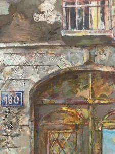 Janusz Mulak,  z cyklu "Podwórka", obraz, Galeria Sztuki Katarzyny Napiórkowskiej