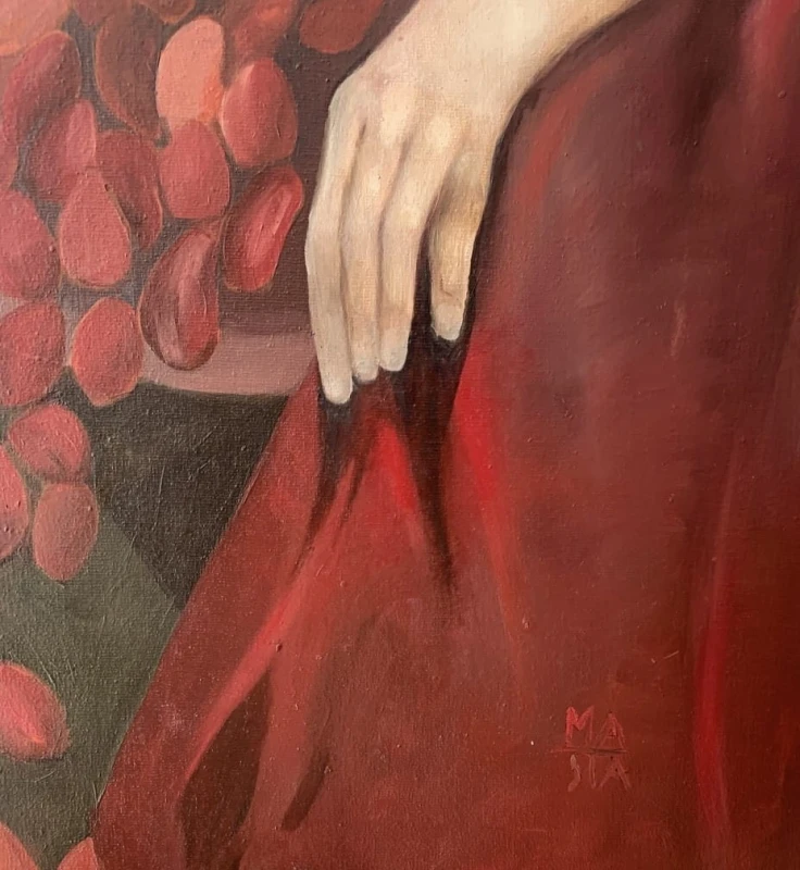 Gocha Stankiewicz, Białe psy, obraz, Galeria Sztuki Katarzyny Napiórkowskiej