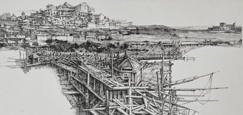 Krzysztof Skórczewski, Trabucco, grafika, Galeria Sztuki Katarzyny Napiórkowskiej