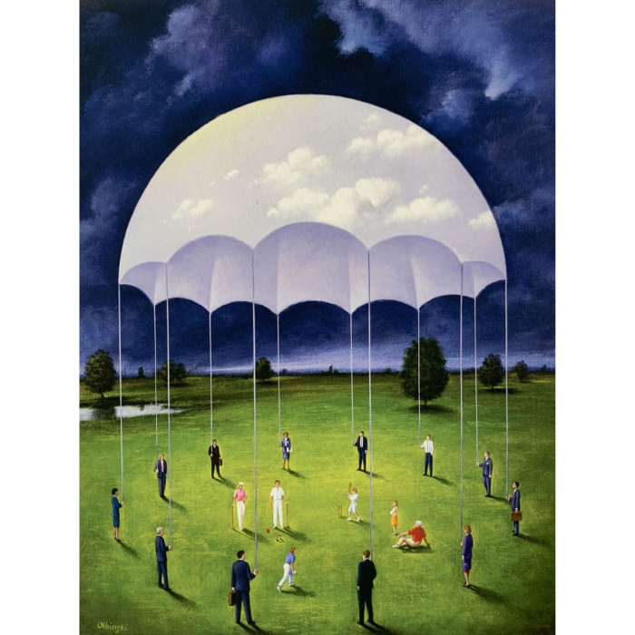 Rafał Olbiński, Parasol, grafika, Galeria Sztuki Katarzyny Napiórkowskiej