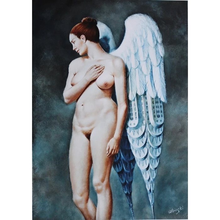 Rafał Olbiński, Wieżowiec Chryslera, grafika, Galeria Sztuki Katarzyny Napiórkowskiej