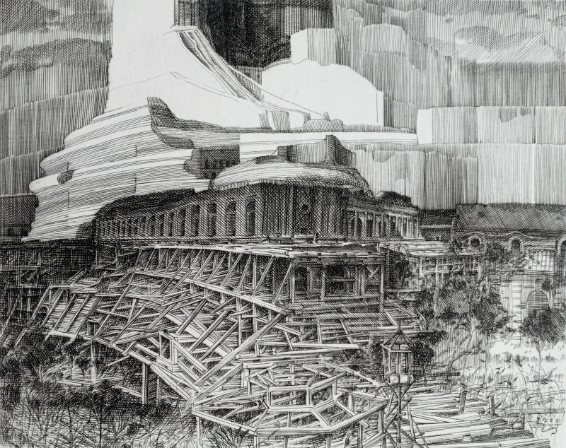 Krzysztof Skórczewski, Obserwatorium, grafika, Galeria Sztuki Katarzyny Napiórkowskiej