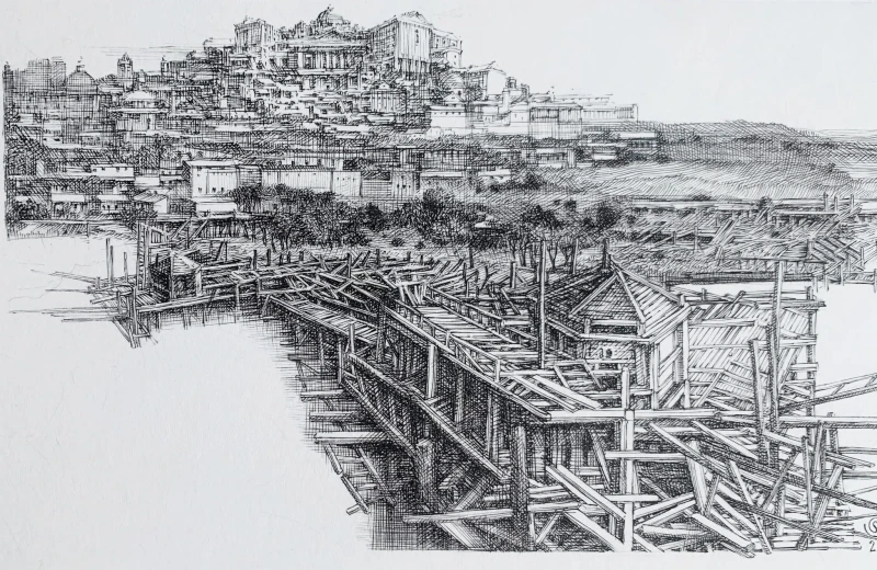 Krzysztof Skórczewski, Trabucco, grafika, Galeria Sztuki Katarzyny Napiórkowskiej