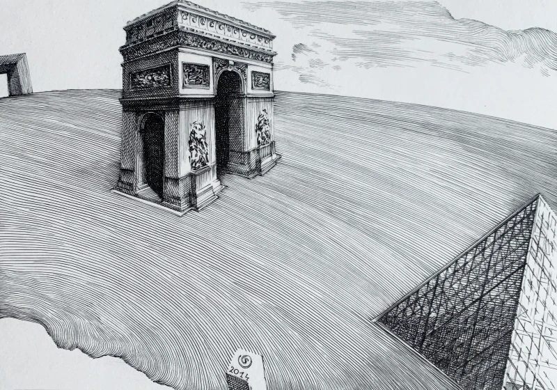 Krzysztof Skórczewski, Bramy Paryża, grafika, Galeria Sztuki Katarzyny Napiórkowskiej