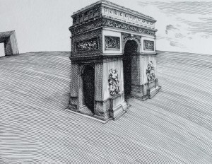 Krzysztof Skórczewski, Bramy Paryża, grafika, Galeria Sztuki Katarzyny Napiórkowskiej