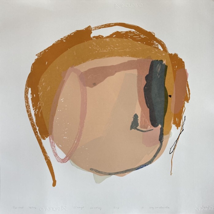 Kinga Wojciechowska, Portret żółty, grafika, Galeria Sztuki Katarzyny Napiórkowskiej