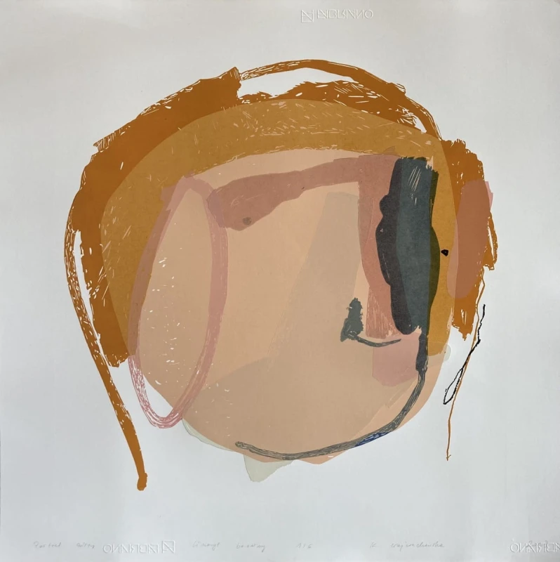 Kinga Wojciechowska, Portret żółty, grafika, Galeria Sztuki Katarzyny Napiórkowskiej