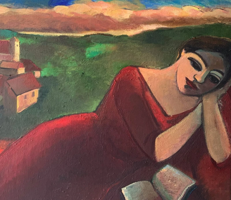 Anna Karpowicz-Westner, Późne popołudnie, obraz, Galeria Sztuki Katarzyny Napórkowskiej