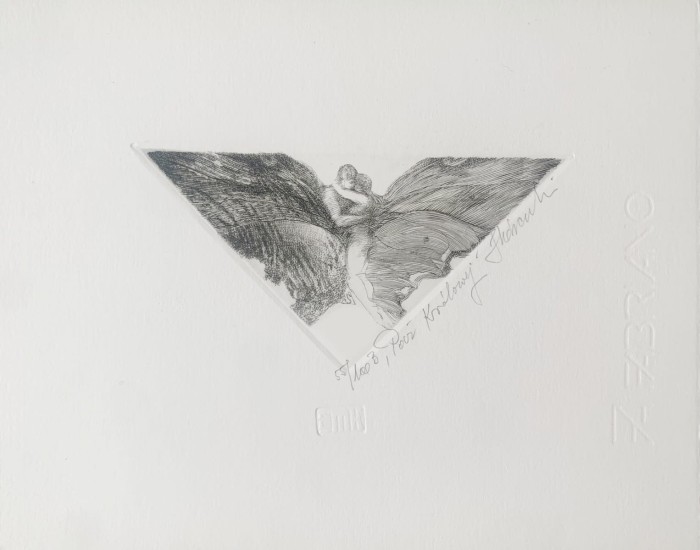 Krzysztof Skórczewski, Paź królowej, grafika, Galeria Sztuki Katarzyny Napiórkowskiej