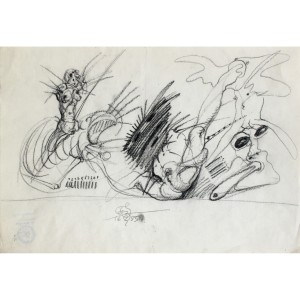 Franciszek Starowieyski, Bez tytuł€, rysune, Galeria Sztuki Katarzyny Napiórkowskiej