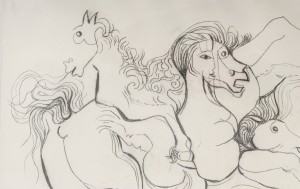 Leszek Rózga, Kawalkada, grafika, Galeria Sztuki Katarzyny Napiórkowskiej