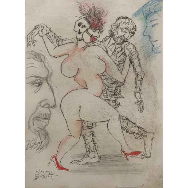 Leszek Rózga, Karnawał - Ozdrowieniec, grafika, Galeria Sztuki Katarzyny Napiórkowskiej