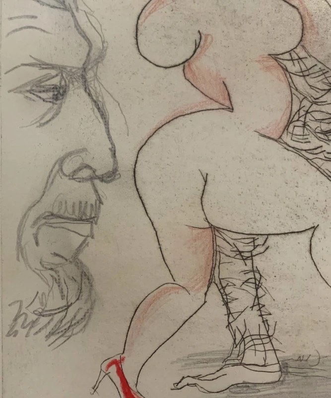 Leszek Rózga, Karnawał - Ozdrowieniec, grafika, Galeria Sztuki Katarzyny Napiórkowskiej