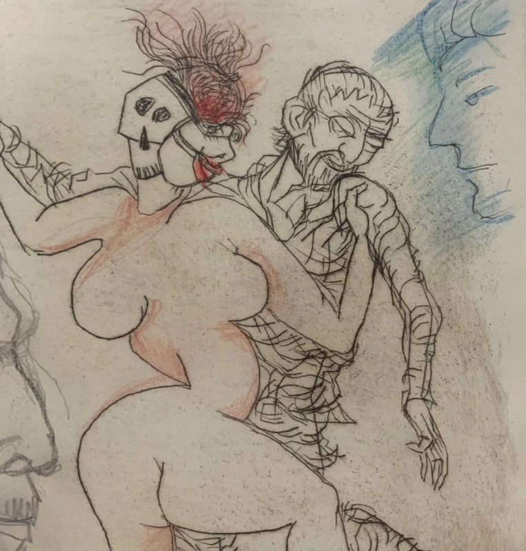 Leszek Rózga, Karnawał - Ozdrowieniec, grafika, Galeria Sztuki Katarzyny Napiórkowskiej