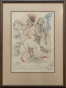 Leszek Rózga, Karnawał - Ozdrowieniec, grafika, Galeria Sztuki Katarzyny Napiórkowskiej