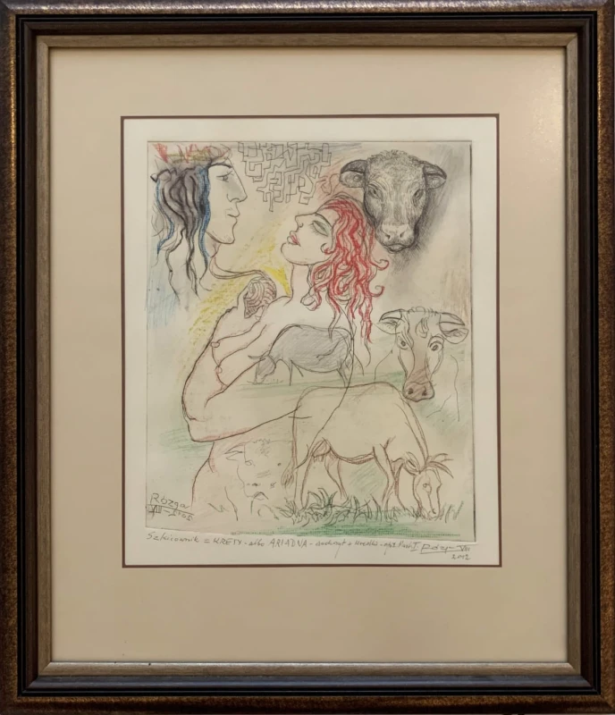 Leszek Rózga, Szkicownik z Krety, grafika, Galeria Sztuki Katarzyny Napiórkowskiej