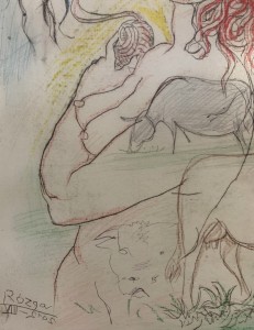 Leszek Rózga, Szkicownik z Krety, grafika, Galeria Sztuki Katarzyny Napiórkowskiej