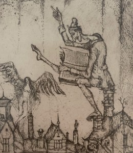 Leszek Rózga, Czytający, grafika, Galeria Sztuki Katarzyny Napiórkowskiej