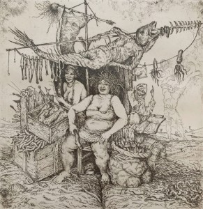 Leszek Rózga, Frutti di mare, grafika, Galeria Sztuki Katarzyny Napiórkowskiej