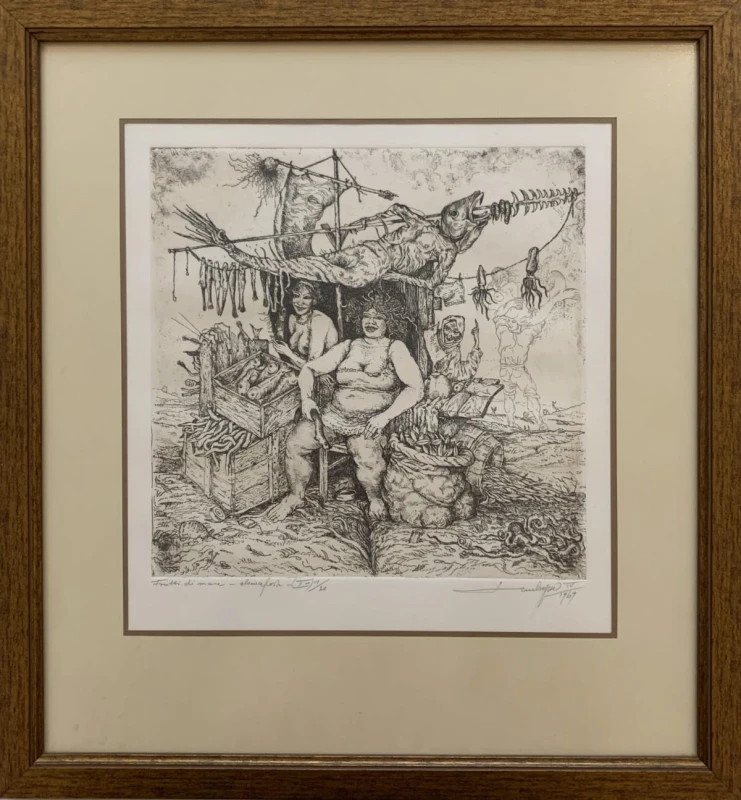 Leszek Rózga, Frutti di mare, grafika, Galeria Sztuki Katarzyny Napiórkowskiej