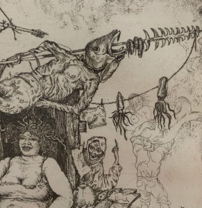 Leszek Rózga, Frutti di mare, grafika, Galeria Sztuki Katarzyny Napiórkowskiej