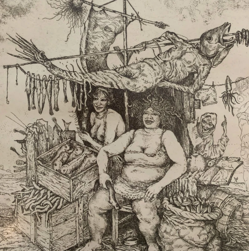 Leszek Rózga, Frutti di mare, grafika, Galeria Sztuki Katarzyny Napiórkowskiej