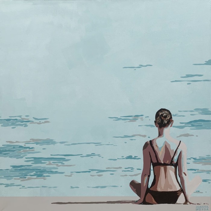 Joanna Woyda, Plaża. Siedząca, obraz, Galeria Sztuki Katarzyny Napiórkowskiej