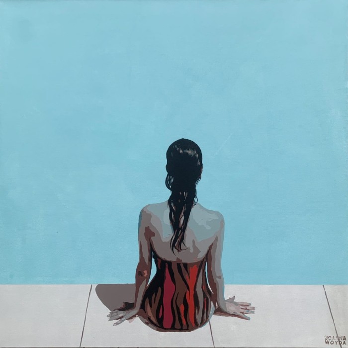 Joanna Woyda, Plaża. Nad basenem, obraz, Galeria Sztuki Katarzyny Napiórkowskiej
