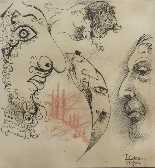 Leszek Rózga, Szkicownik - oko proroka, grafika, Galeria Sztuki Katarzyny Napiórkowskiej