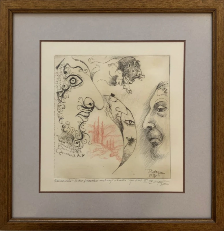 Leszek Rózga, Szkicownik - oko proroka, grafika, Galeria Sztuki Katarzyny Napiórkowskiej