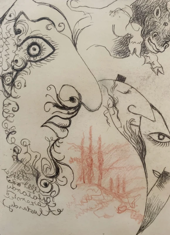 Leszek Rózga, Szkicownik - oko proroka, grafika, Galeria Sztuki Katarzyny Napiórkowskiej