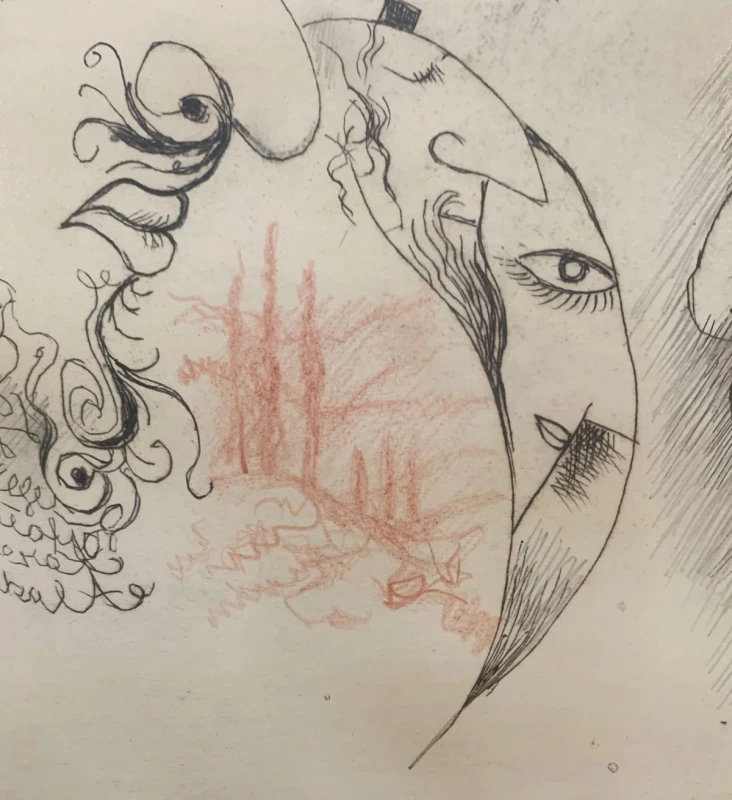 Leszek Rózga, Szkicownik - oko proroka, grafika, Galeria Sztuki Katarzyny Napiórkowskiej
